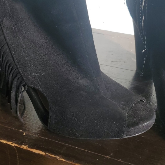 Qupid tassle side open toe heels - Picture 6 of 6